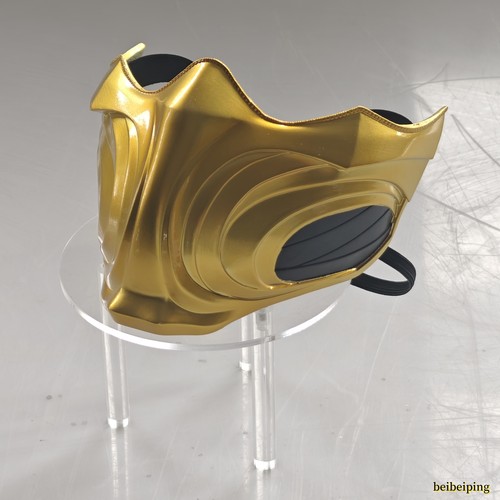 Mortal Kombat Sub-Zero Scorpion Half Face Mask Cosplay Game Prop FRP Adult Mask - Picture 4 of 15
