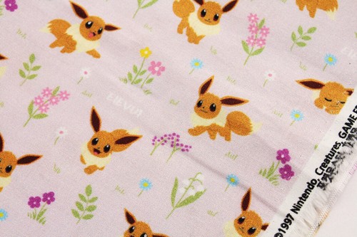 Pocket Monster Pokemon Eevee Eievui Fabric made in Korea by the Half Yard - Picture 8 of 20