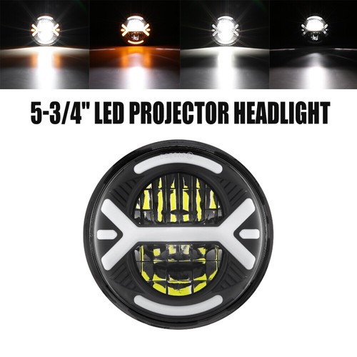Faro proyector LED de 5,75" pulgadas con adaptador H4 a H13 para Harle Davidson Dyna - Imagen 1 de 12