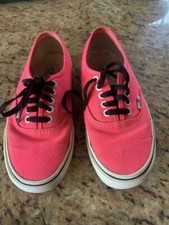 VANS Women s Shoes Off The Wall Skateboarding Sneakers Hot Pink Size 8.5