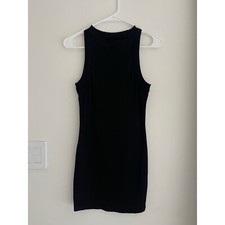 ASOS DESIGN Women's Size 4 Small Black Ribbed  Racer Mini Tank Dress Basic