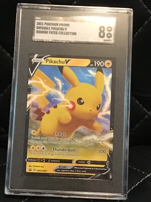 Pikachu V Pokémon 2021 Black Star Promos Cgc 9 Shining Fates Swsh061 - Foto 4