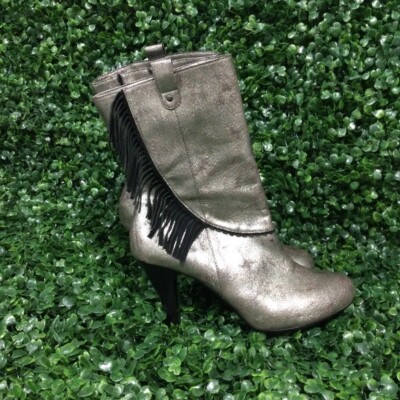 Poetic License Pure and Easy Boots Womens Sz. 39 = US 8 metallic silver
