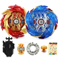 B-174 Burst Beyblade Helios Volcano Left Right Swing Spinning Top Toy W/Launcher