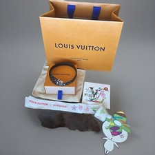 Louis Vuitton x Takashi Murkami Black 19cm Signature Bracelet Perfect Condition