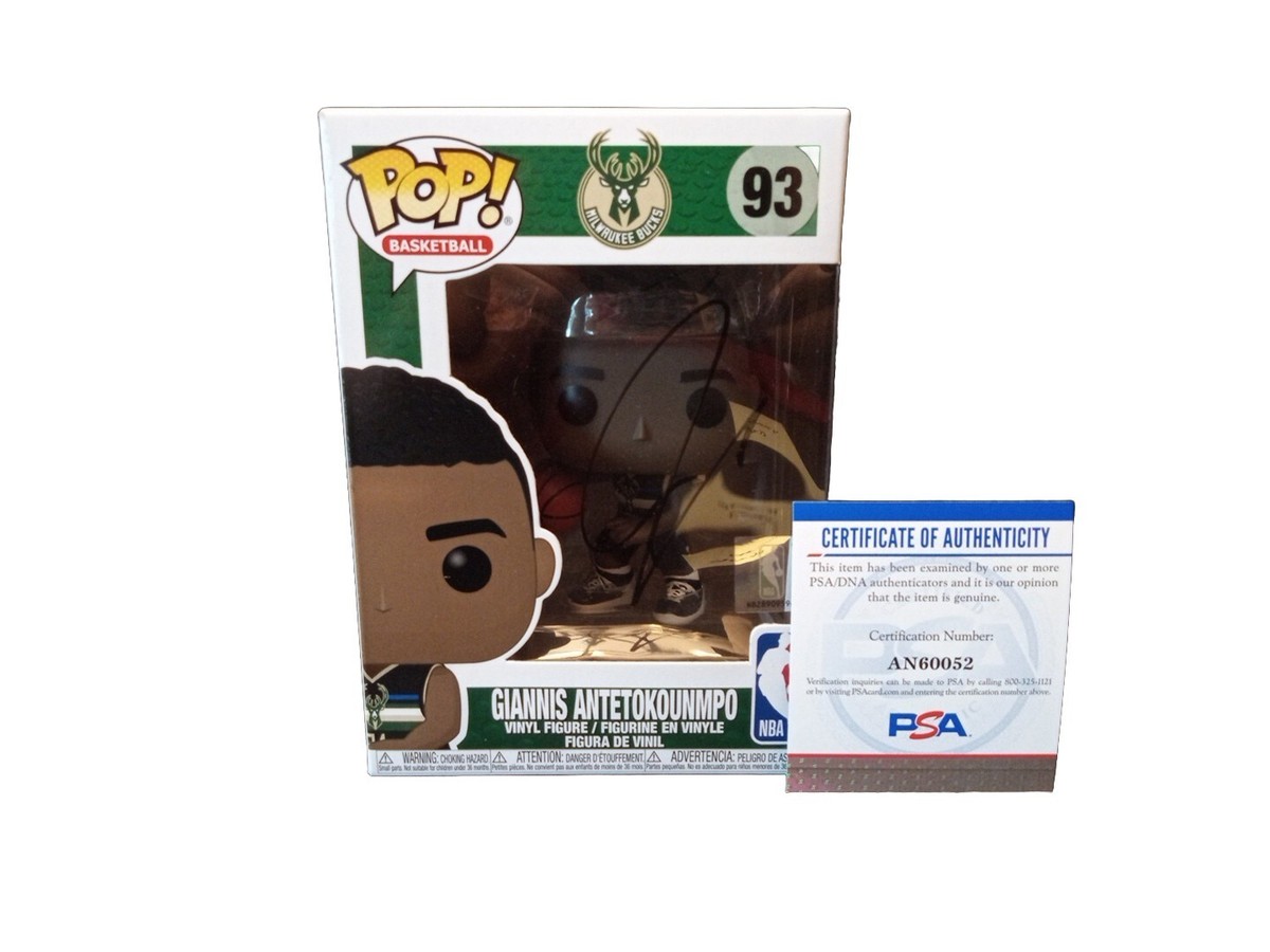 Giannis Antetokounmpo Signed Milwaukee Bucks Funko Pop 45