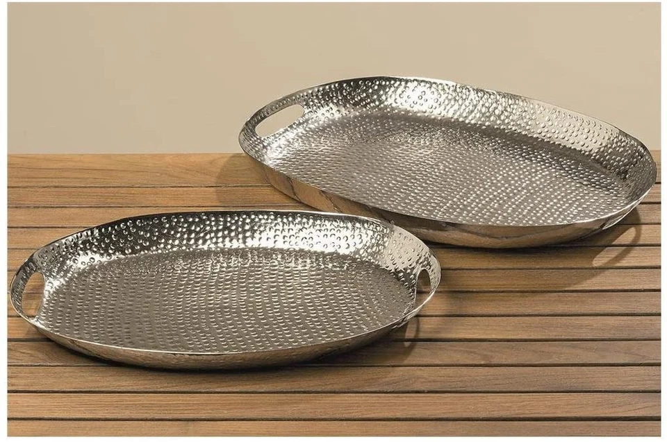 *ABVERKAUF* Serviertablett Tablett aus Metall Aluminium Deko-Tablett **NEU** - Bild 3 von 4