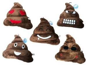 Peluche Cuscino Emoticon Popò EMOJI FACCINE CACCA 30CM idea regalo scherzo