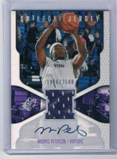 2000-01 SPx #119 Morris Peterson NM-MT NM-MT Rookie Card MEM Auto /2500 Raptors 