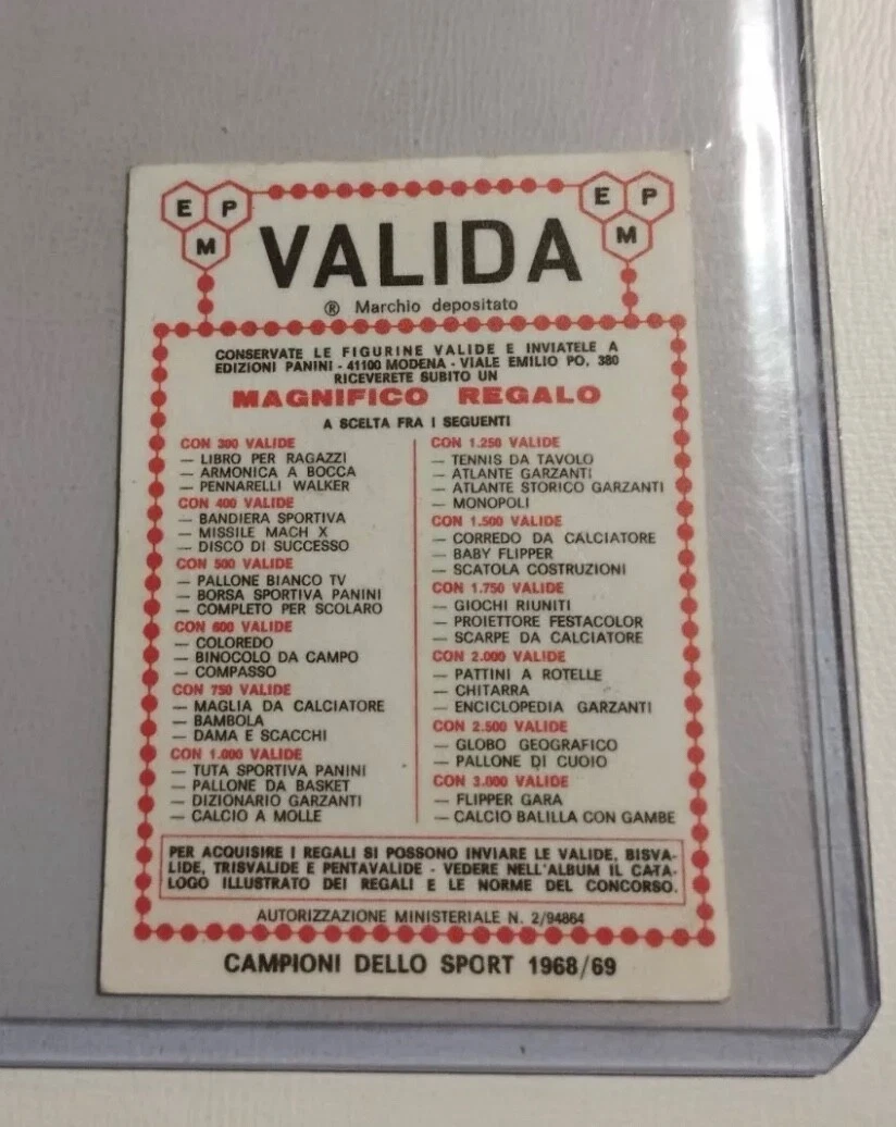 Cassius Clay 1968 Valida Panini 新品オリジナルステッカー ルーキーミント Muhammad Ali - 画像2/2