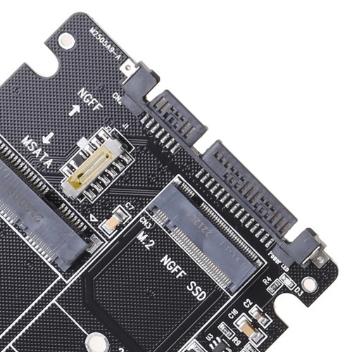 2 In 1 MSATA/for M.2 NGFF to SATA3 Converter Adapter Card for Case Enclosure for - Afbeelding 3 van 8