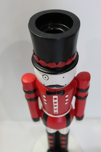 PartyLite Nutcracker Jumbo P92102 Retired Tealight/Taper Candle Holder Red NEW - Picture 5 of 23