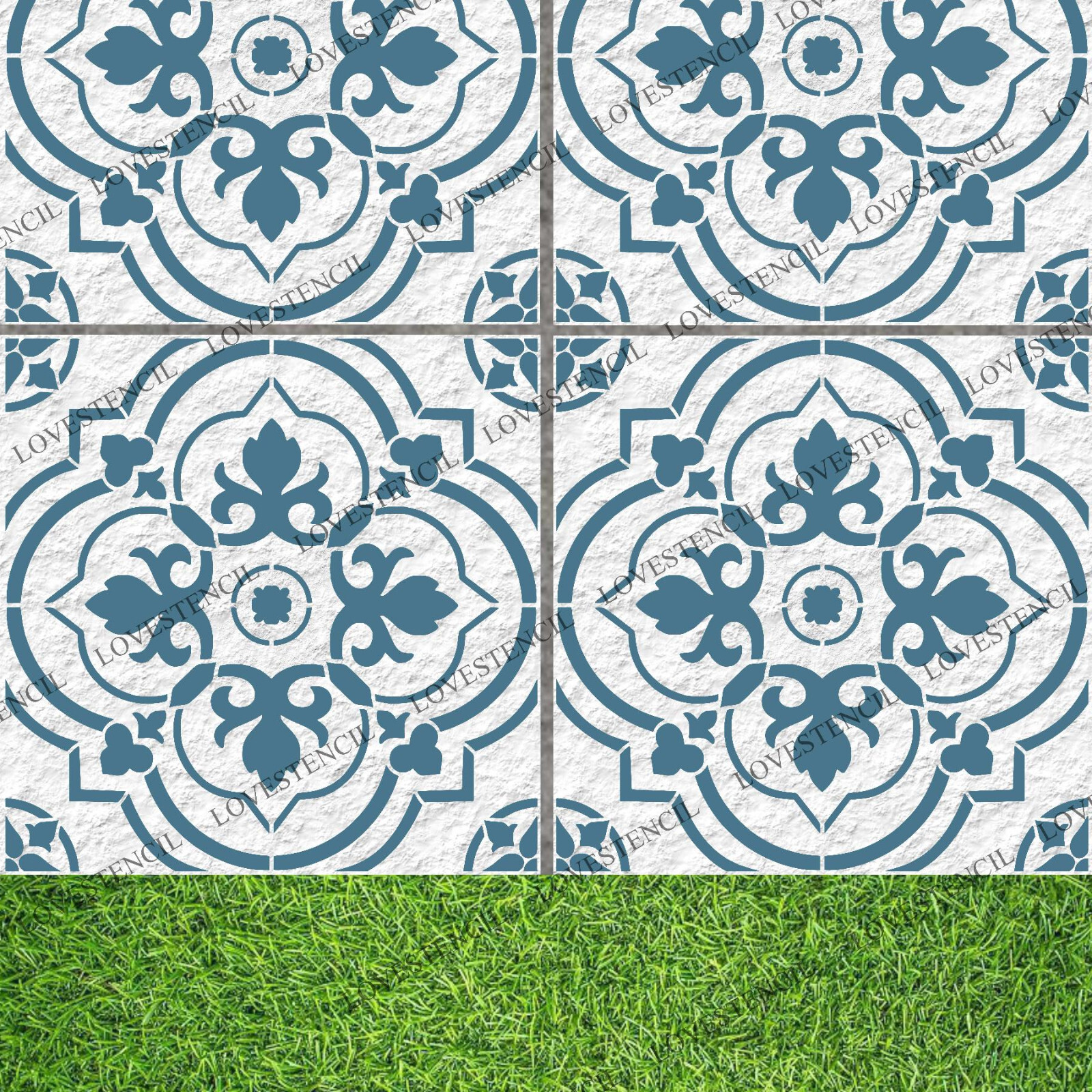Garden Patio Slab Stencils - Lovestencil - Slabs/Pathways/Driveways
