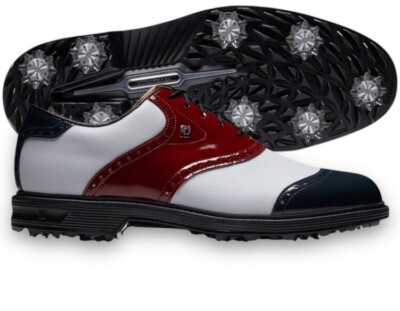 Footjoy DryJoys FJ Premiere Series Mens Golf Shoe Medium Width White Red Navy