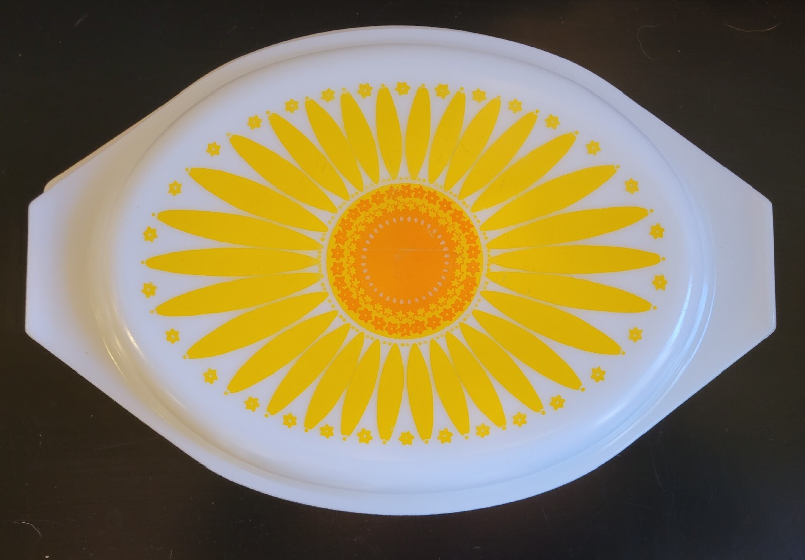 Vintage Pyrex Sunflower Daisy Divided Casserole Dish w/Lid 1.5 Quart eBay