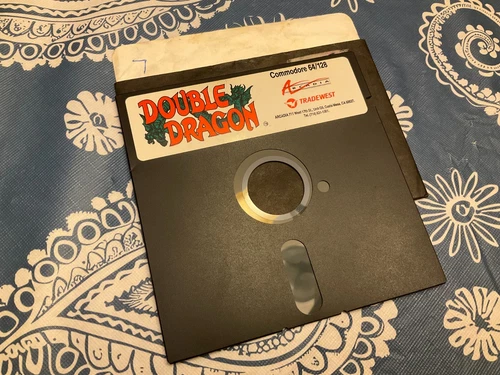 Vintage Original DOUBLE DRAGON Commodore 64/128 Floppy Disc