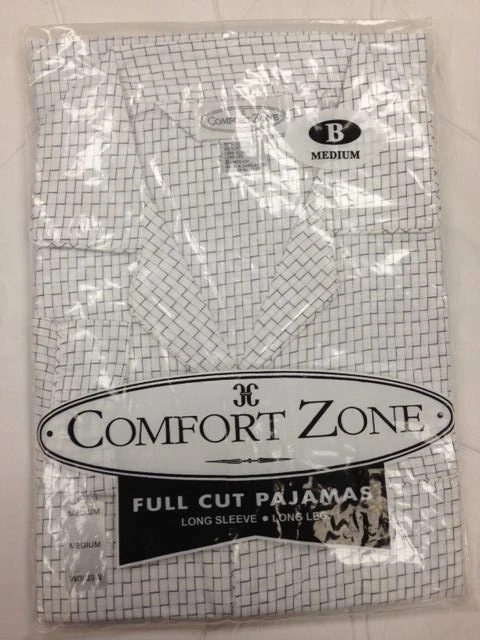 NUEVO Conjunto de pijama de hombre 2 piezas Comfort Zone manga larga/pierna larga multicolor talla S/4X Foto 4 de 4