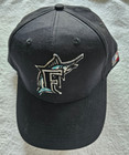 Vintage Florida Marlins Black MLB Hook & Loop Adjustable Size Strap Hat OSFM