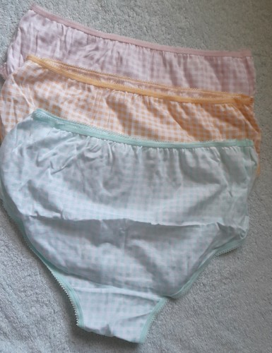 3 calzoncillos bragas con estampado de guinga verde melocotón rosa para niñas 12-13 años damas 10 - Imagen 4 de 12