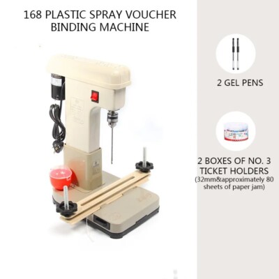 Binding Machine, Electric Hole Punch, Small Financial Ledger Binding Machine