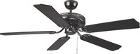 Deckenventilator Mit Zugschalter Pearl 132 Cm Schwarzer Ventilator Ohne Licht