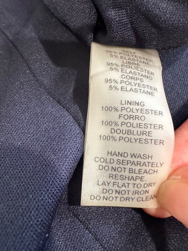 Maxi Vestido Vince Camuto Borde Estrás Torcido Corpiño Abertura Frontal Talla 2P Azul Marino - Imagen 10 de 15