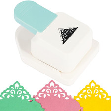 Corner Paper Punch - Triangle Shape, Flower Pattern Hole Puncher, DIY Craft Port