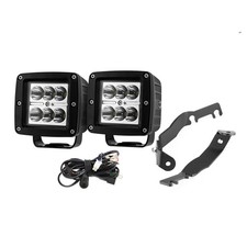 For Toyota Tacoma 1995-2004 3 Ditch Lights Led Pods W Hood Mounts Wiring