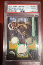 2024 Topps Tribute - Triple Relics Fernando Tatís Jr. #TTR-FT Green 1/99 PSA TRI