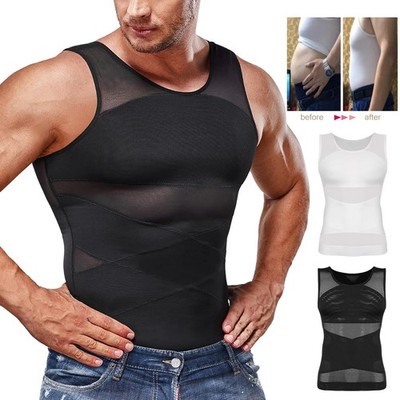 Herren Kompression Shirt Bauchweg Body Shaper Weste Shapewear Abnehmen Tank Top