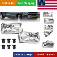 Fog Lights W/Bulbs Compatible With 2007-2015 Chevy Silverado/Tahoe/Suburban/A...