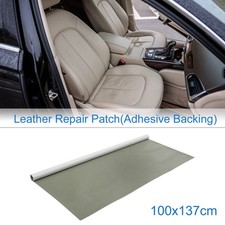 39"x53.9" Self Adhesive Leather Repair Patch Tap for Car Seat Sofa Trim Gray