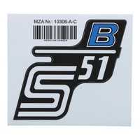 Klebefolie Seitendeckel S51 B Blau FüR Simson S51