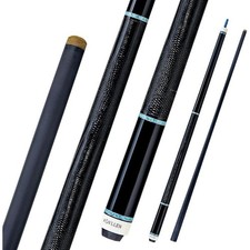KONLLEN Pro Carbon Fiber Pool Cue Stick 58-inch Low Deflection 12.5mm Tip