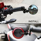 Red Folding Bar End Mirrors LP20 For Honda CBR 929 / 954 RR 00 01 02 03