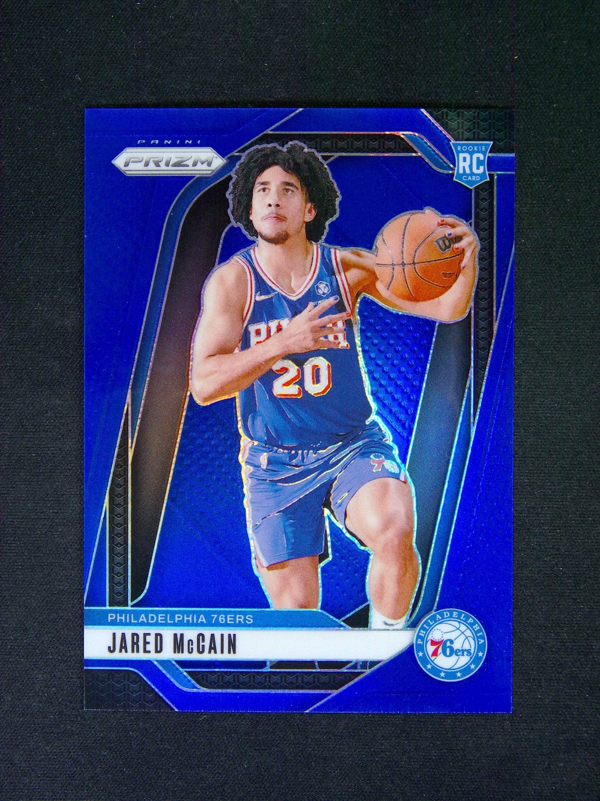 2024-25 Panini Prizm Jared McCain #222 RC Rookie Blue /199