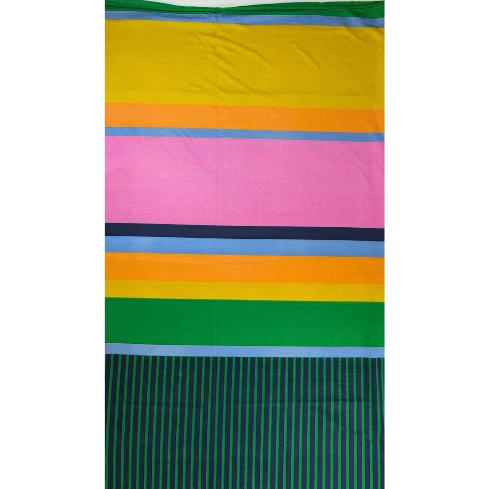 Vintage Sewing Material Fabric Rainbow Stripe 80's Lightweight Knit 4 Yards - Image 2 of 4