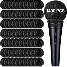 1400 Pcs Disposable Microphone Cover Non Woven Handheld Microphone Windscreen...