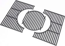 GFTIME Gusseisen-Grillplatte 17,5"x12" Schwarz für Weber Spirit Genesis 1000-500