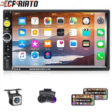 7" Doppel 2Din Autoradio Stereo Bluetooth Touchscreen TF FM USB AUX MP5 + Kamera