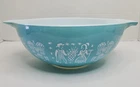 Vintage Pyrex Butterprint Turquoise Cinderella Mixing Bowl 444 Qt 4-Quart