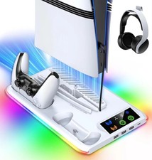 Cooling Stand with LED Controller Charging Station For PS5/Slim/Pro