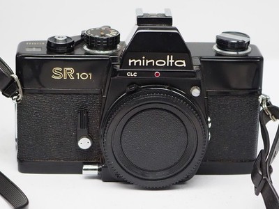 Minolta SR101 schwarz 35mm manueller Fokus Spiegelreflexkamera Body, selten SR 101, M62