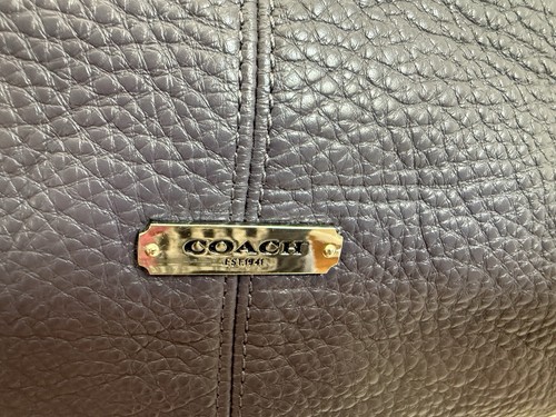 NWOT Coach Avery Purple Pebbled Leather Hobo Shoulder Bag Purse Handbag - Picture 6 of 11