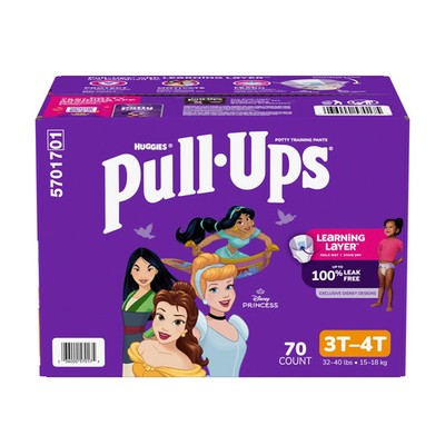 4 boxes Huggies Girls Pull-Ups 3t 4t- 70 Count-$52.99 per box- FREE SHIPPING!