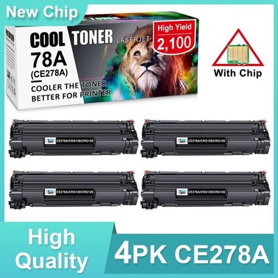 4PK CE278A 78A Toner Cartridge For HP LaserJet Pro P1606dn M1536 M1536dnf MF4450