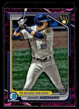 Jadher Areinamo 2024 Bowman #BCP-2 Chrome Fuchsia Lunar Glow Refractors /199