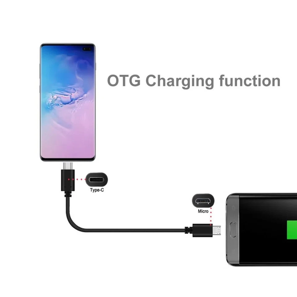 USB 3.0 USB-C Type C to Micro USB Male Sync OTG Charge Data Transfer Cable Cord - Image 4 of 4