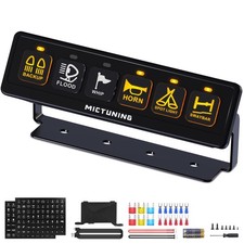 MICTUNING Wireless 6 Gang Switch Panel Light Auxiliary Circuit Control Relay Box