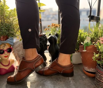 Louis Vuitton Brown Leather Zip-Detail Oxford Shoes - Size 37 - Made in Italy